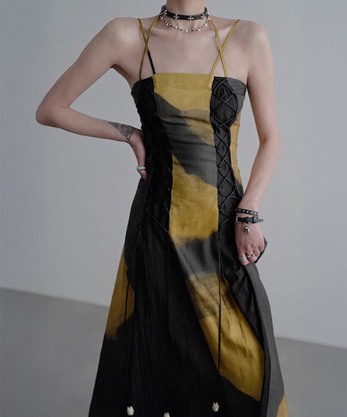 Cross Corded Gradient Dress
